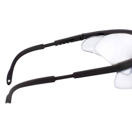 Zayaan Health Simone Clear Lens Black Temple Safety Glasses ZH-SISG-CLLBKT-MS20